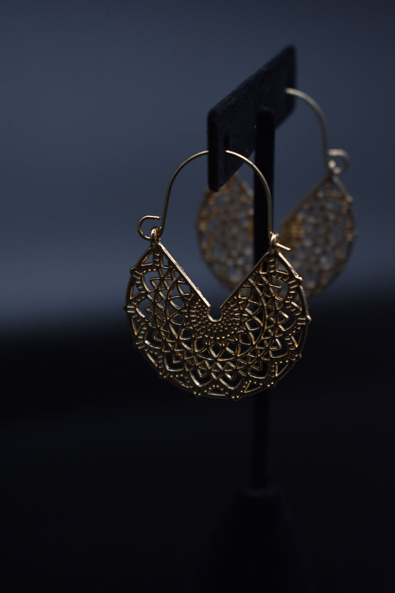 Gold Thin Traditional Trendy Earrings - Earrings by GTA Desi Store