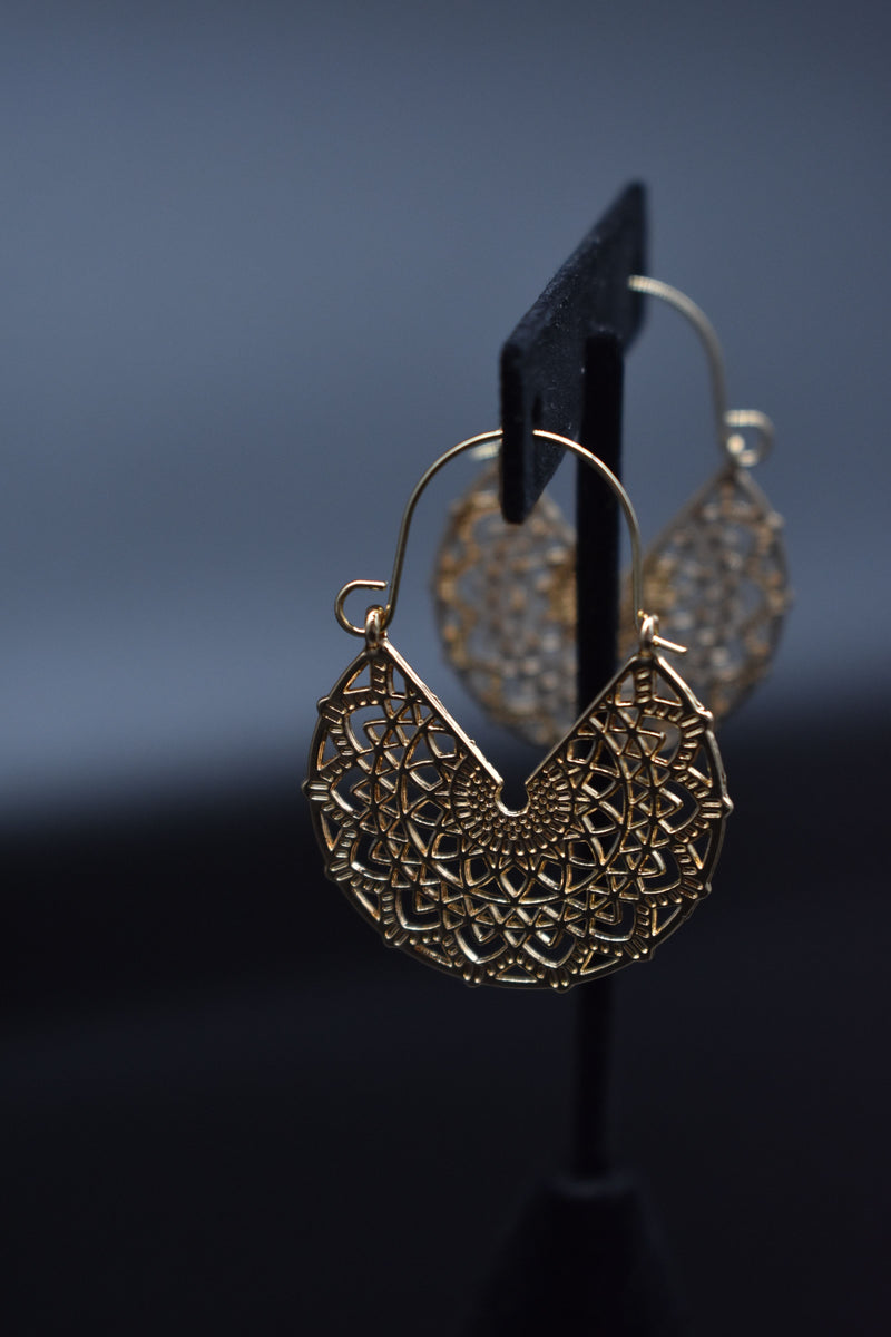 Gold Thin Traditional Trendy Earrings - Earrings by GTA Desi Store