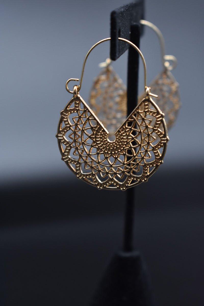 Gold Thin Traditional Trendy Earrings - Earrings by GTA Desi Store