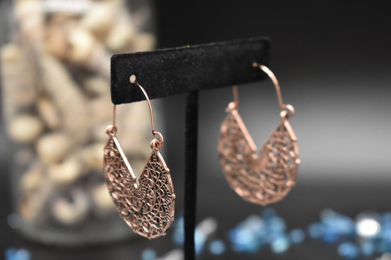 Gold Thin Traditional Trendy Earrings - Earrings by GTA Desi Store