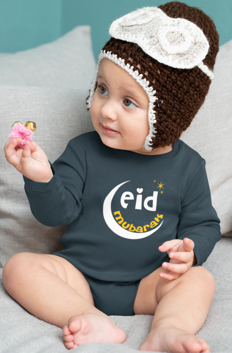Eid Mubarak Infant Long Sleeve Bodysuit - Kids clothes by GTA Desi Store