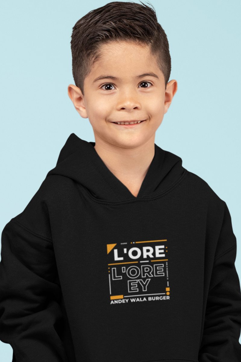 L'ore L'ore Ey Andey Wala Burger Jammeya E Nai Youth Heavy Blend Hooded Sweatshirt - Kids clothes by GTA Desi Store