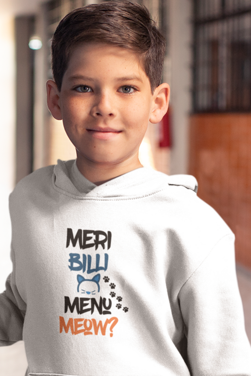 Meri Billi Menu Meow Youth Heavy Blend Hooded Sweatshirt - Kids clothes by GTA Desi Store