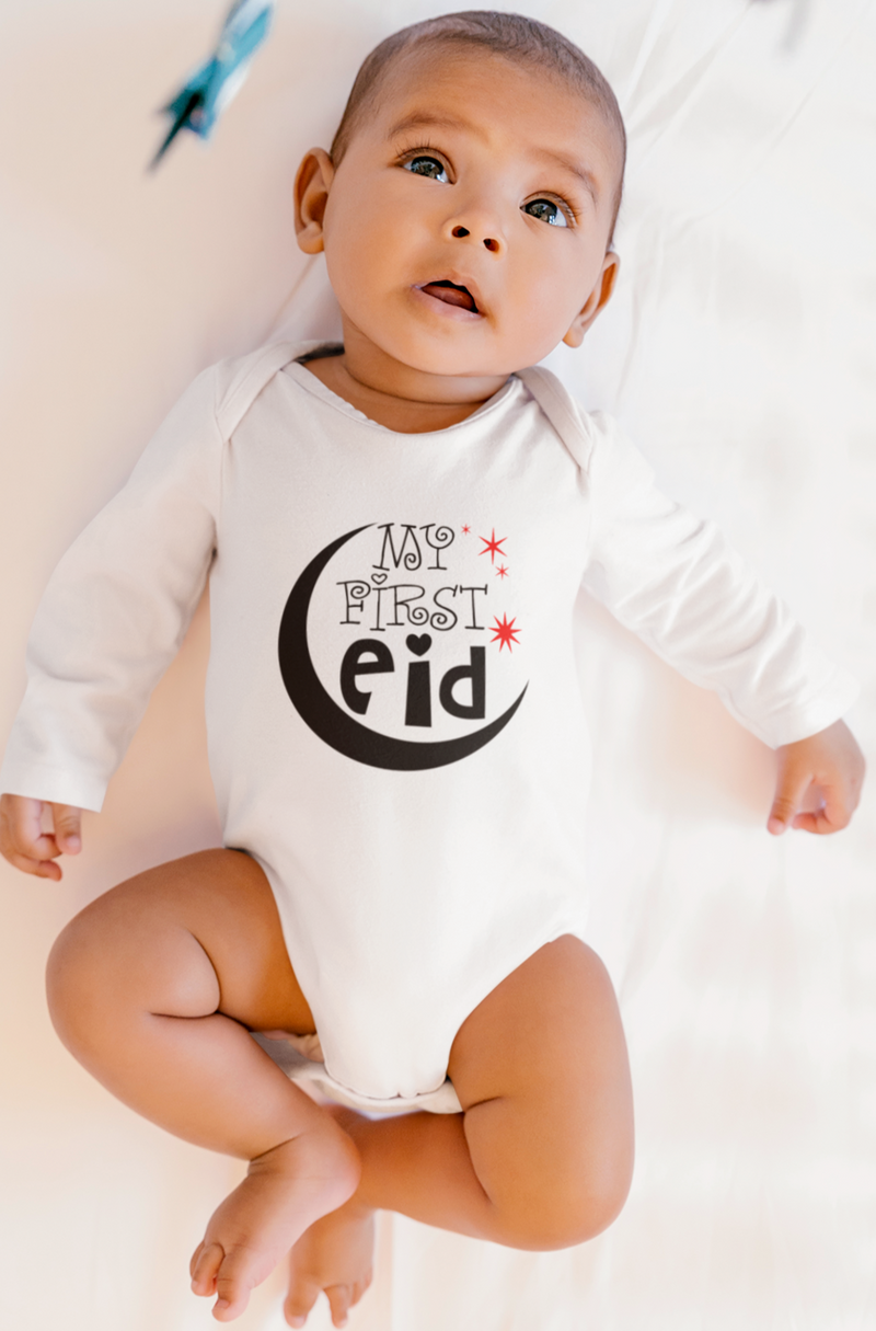 My First Eid Infant Long Sleeve Bodysuit - Kids clothes by GTA Desi Store