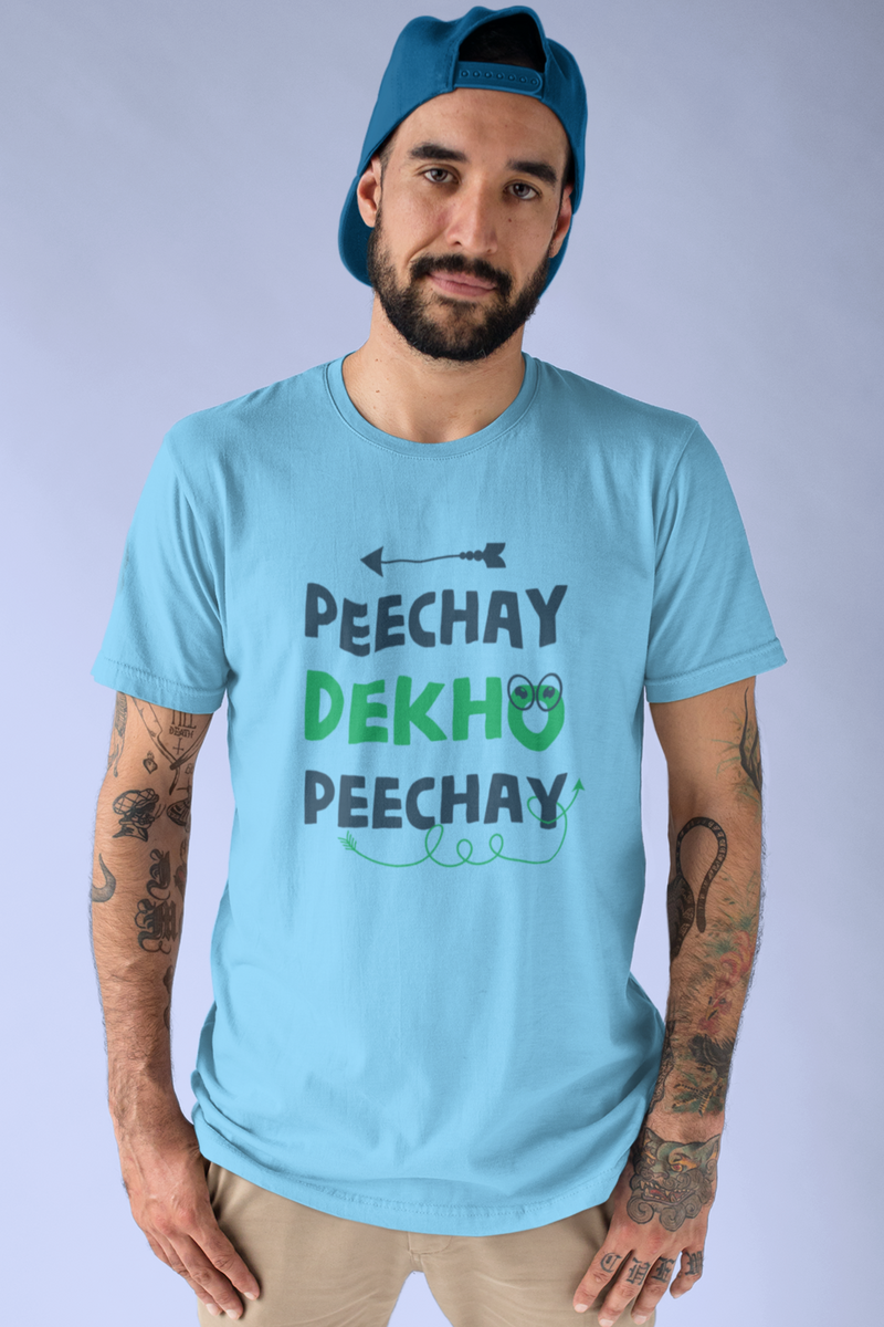 Peechay Dekho Peechay Unisex Softstyle T-Shirt - T-Shirt by GTA Desi Store