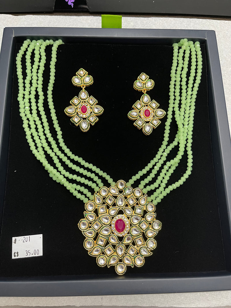 Necklace - Mint Color - Necklaces by GTA Desi Store