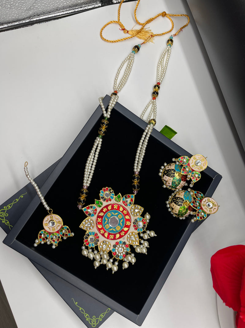 Meenakari Jewellery Set - Necklaces by GTA Desi Store