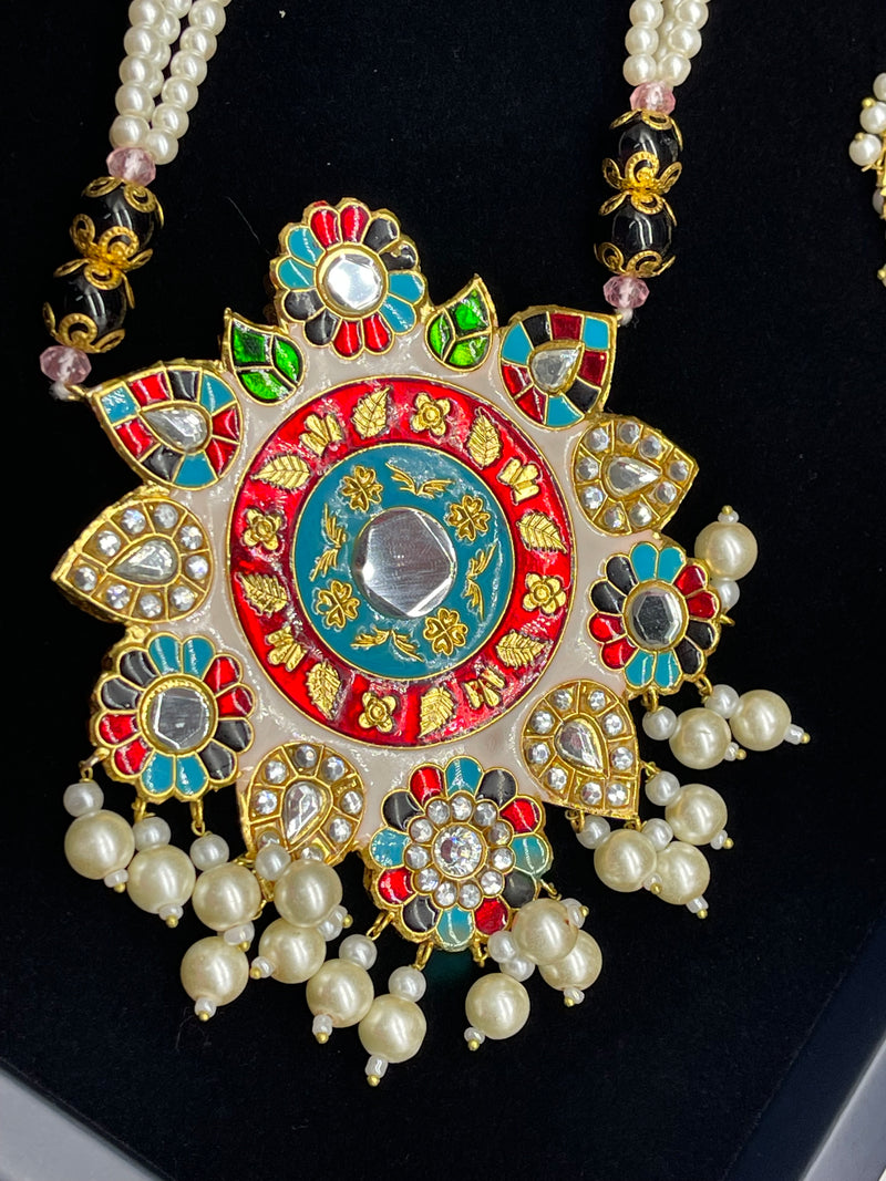 Meenakari Jewellery Set - Necklaces by GTA Desi Store