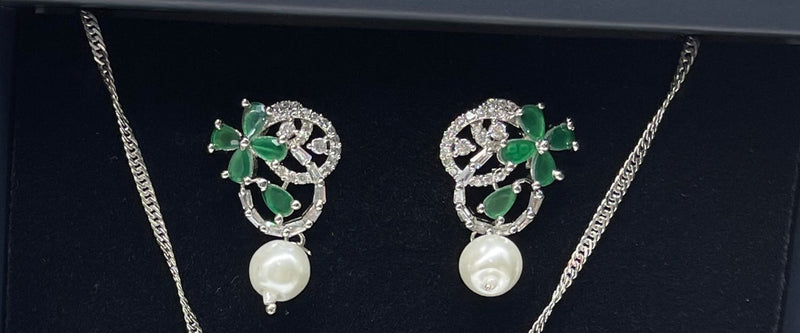 Pearl Necklace with Earrings - Necklaces by GTA Desi Store