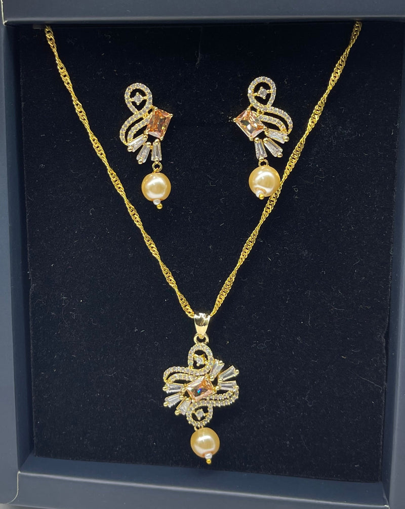 Beautiful Crystal Necklace Set - Necklaces by GTA Desi Store