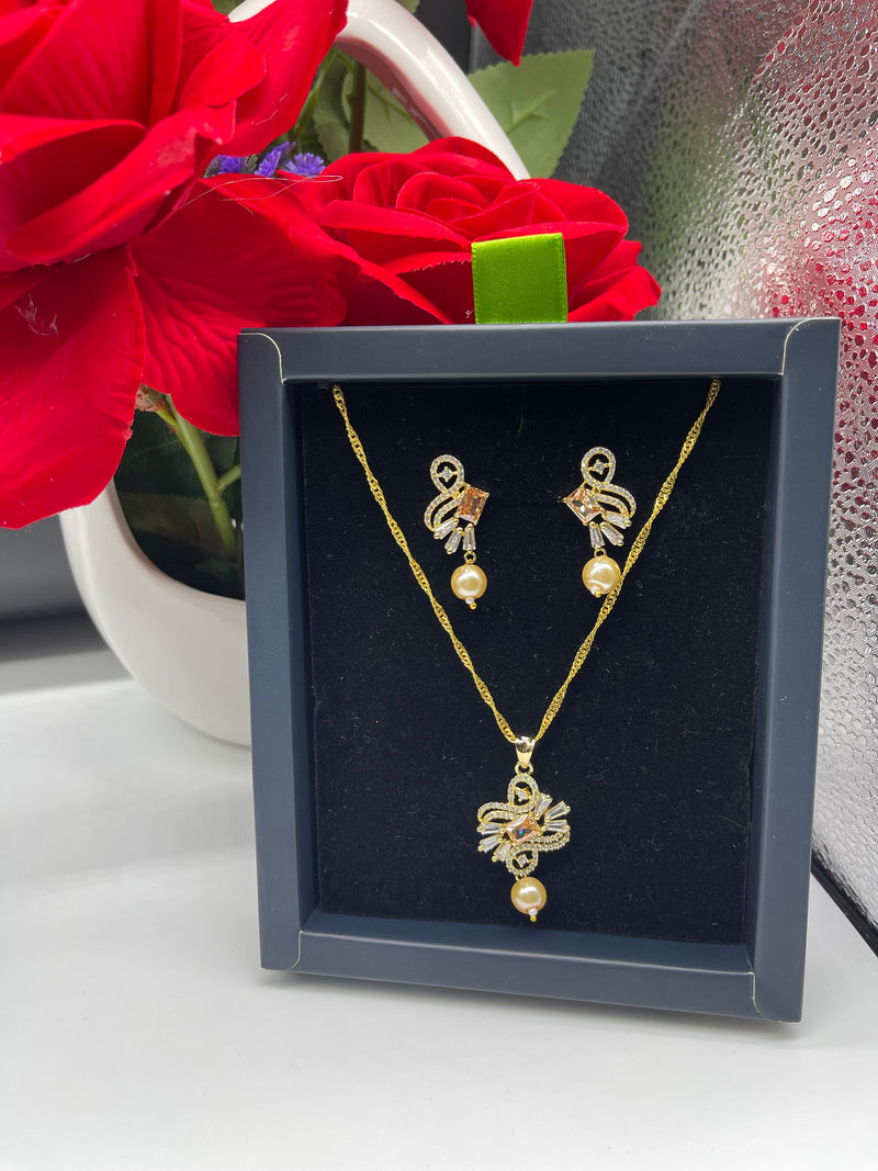 Beautiful Crystal Necklace Set - Necklaces by GTA Desi Store