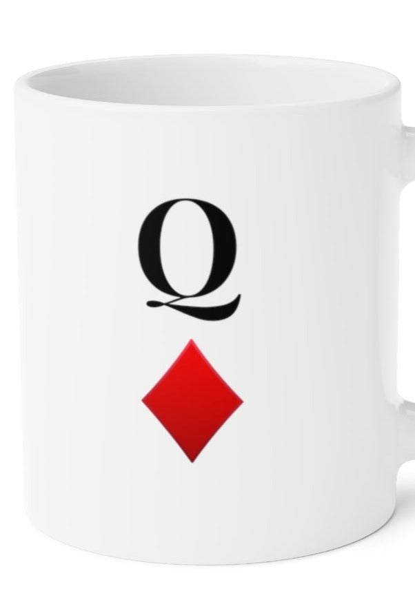 Queen of Diamonds Ceramic Mugs (11oz\15oz\20oz) - 20oz / White - Mug by GTA Desi Store