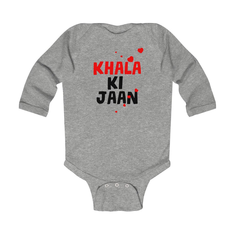 Khala Ki Jaan Infant Long Sleeve Bodysuit - Heather / NB - Kids clothes by GTA Desi Store