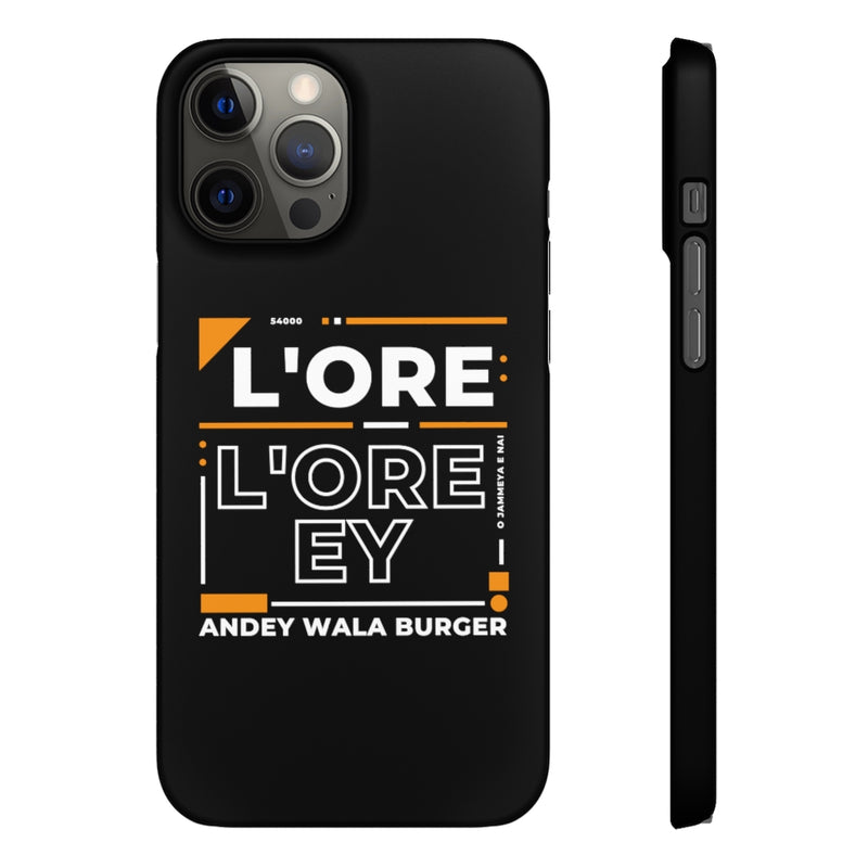 L'ore L'ore Ey Andey Wala Burger Jammeya E Nai Snap Cases iPhone or Samsung - Phone Case by GTA Desi Store