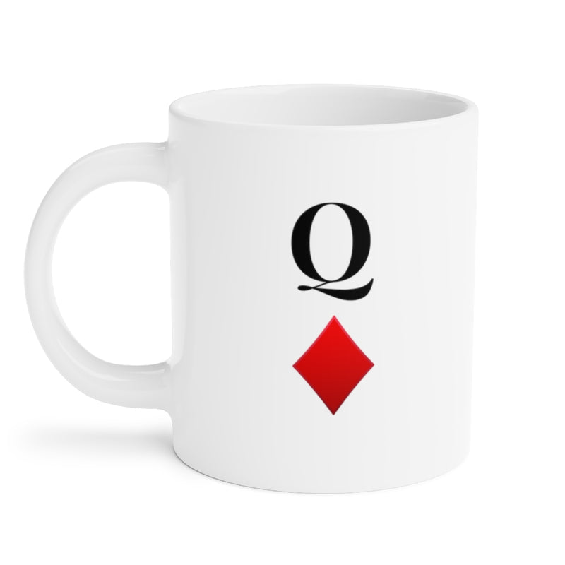 Queen of Diamonds Ceramic Mugs (11oz\15oz\20oz) - Mug by GTA Desi Store