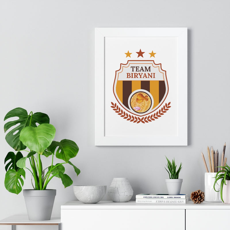 Team Biryani Framed Vertical Poster - Poster by GTA Desi Store