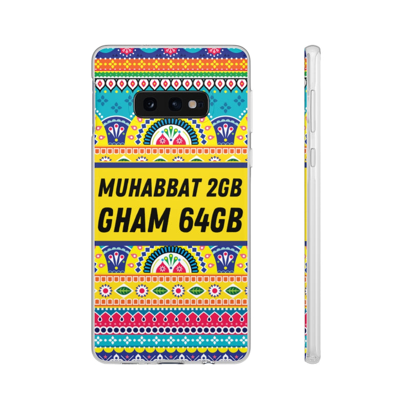Muhabbat 2GB Gham 64GB Flexi Cases - Samsung Galaxy S10E with gift packaging - Phone Case by GTA Desi Store