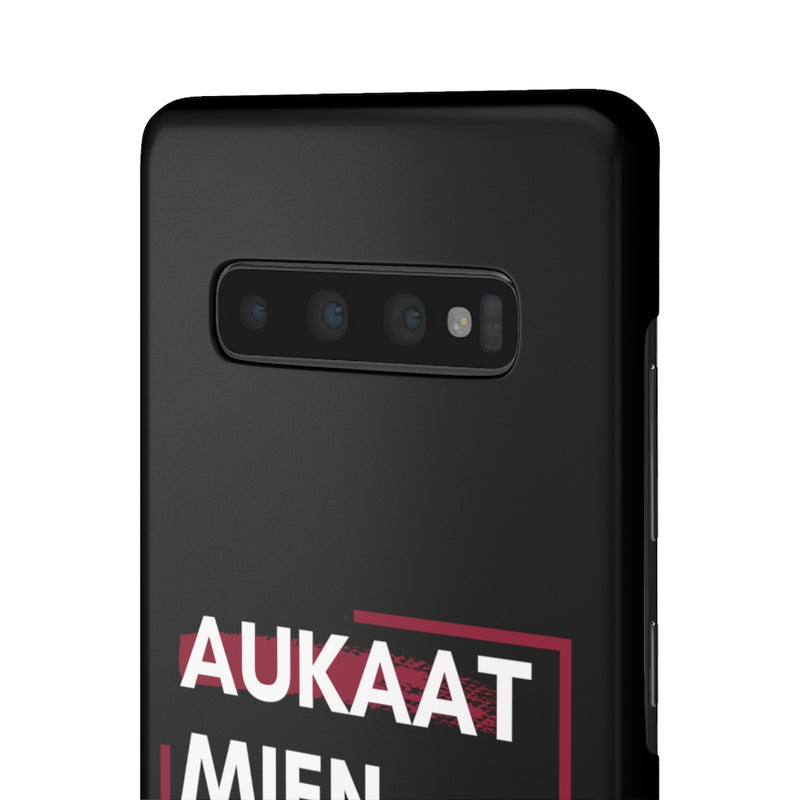 Aukaat Mein Reh Keh Baat Kar Snap Cases iPhone or Samsung - Samsung Galaxy S10 Plus / Glossy - Phone Case by GTA Desi Store