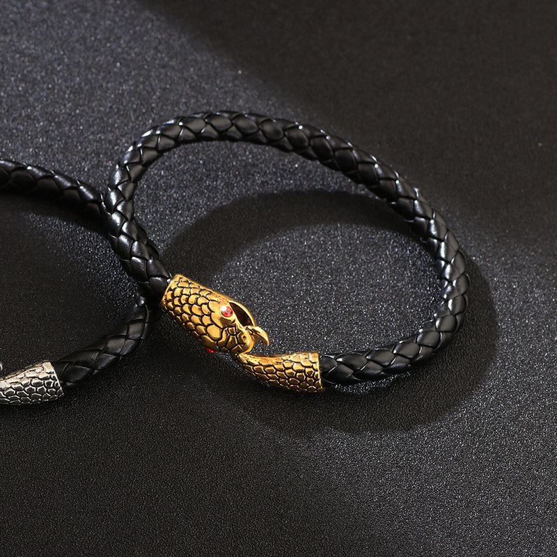 Men's Snake Cowhide Bracelet - Accessories by GTA Desi Store