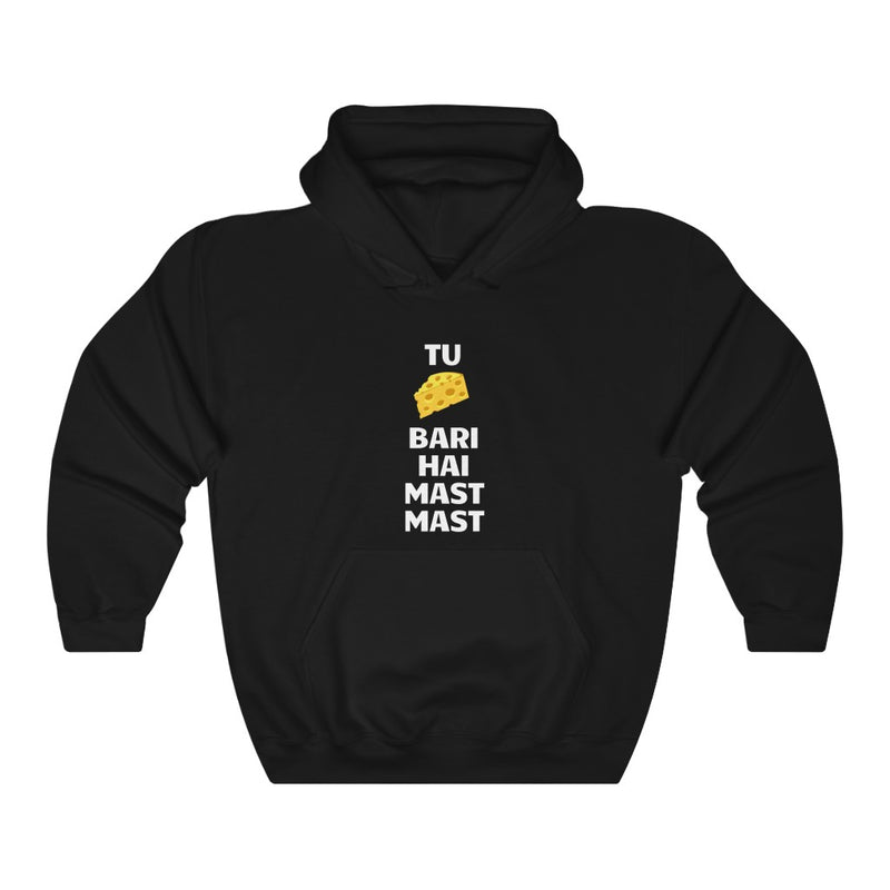 Tu Cheese Bari Hai Mast Mast Unisex Heavy Blend™ Hooded Sweatshirt - Black / S - Hoodie by GTA Desi Store