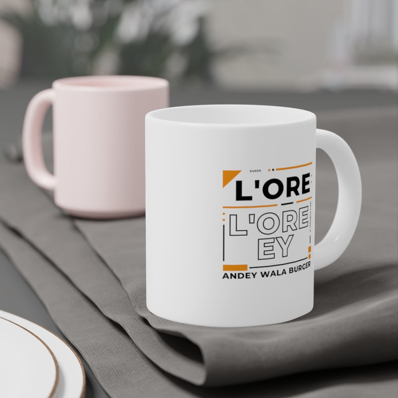 L'ore L'ore Ey Andey Wala Burger Jammeya E Nai Ceramic Mugs (11oz\15oz\20oz) - Mug by GTA Desi Store