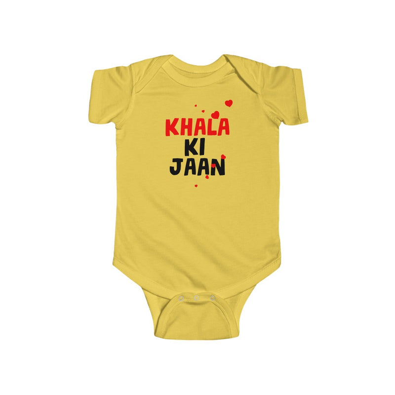 Khala Ki Jaan Infant Short Sleeve Fine Jersey Bodysuit - Butter / NB - Kids clothes by GTA Desi Store