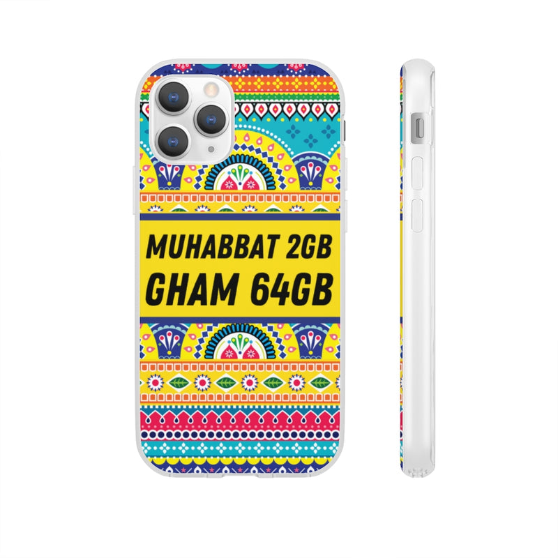 Muhabbat 2GB Gham 64GB Flexi Cases - iPhone 11 Pro - Phone Case by GTA Desi Store