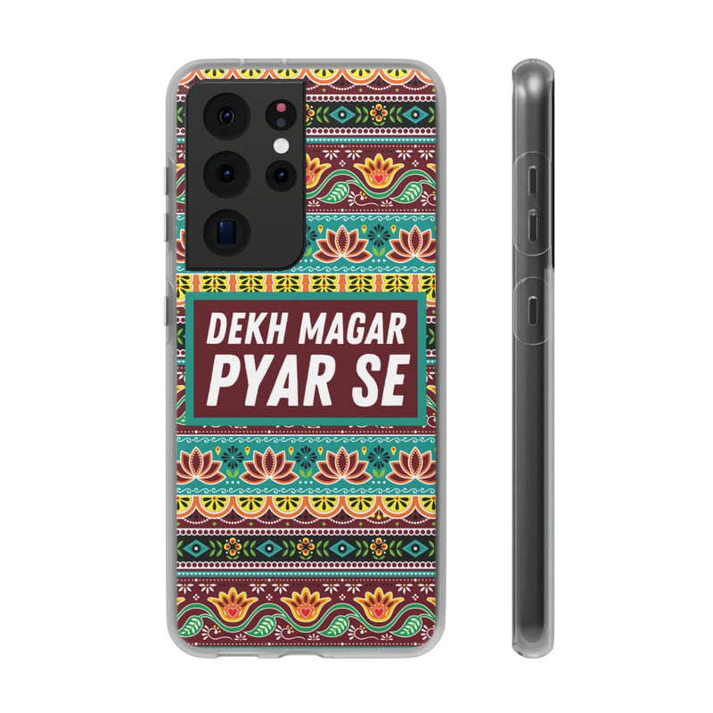 Dekh Magar Pyar Se Flexi Cases - Samsung Galaxy S21 Ultra with gift packaging - Phone Case by GTA Desi Store