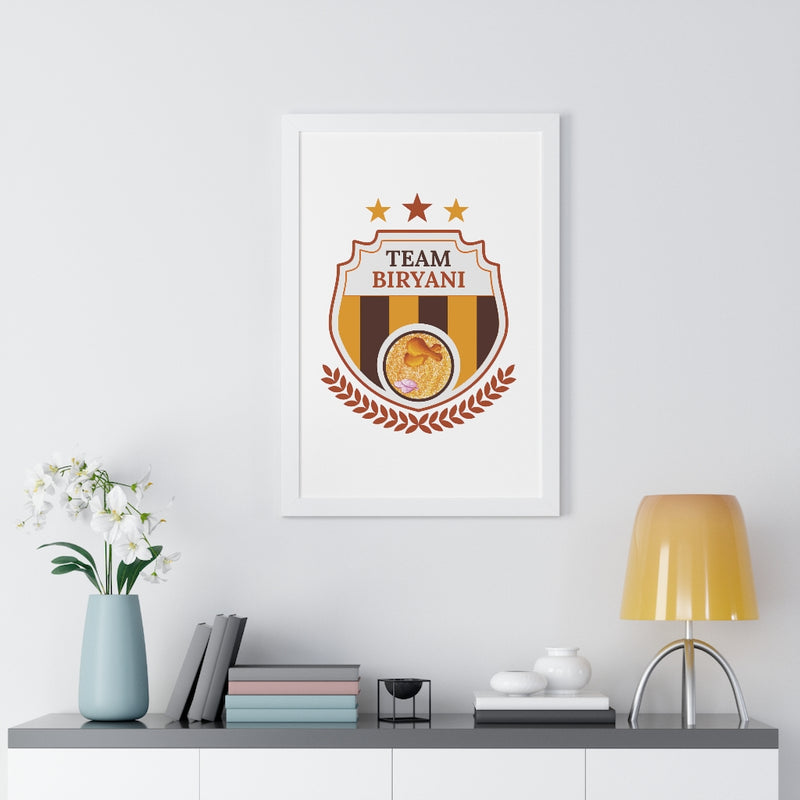 Team Biryani Framed Vertical Poster - Poster by GTA Desi Store