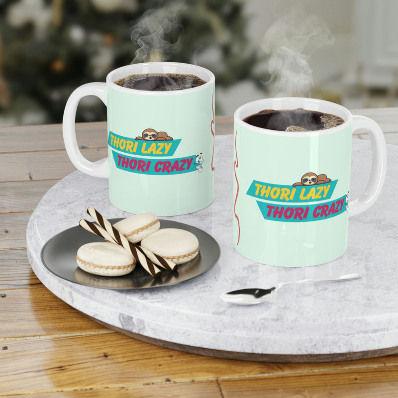 THORI LAZY THORI CRAZY Ceramic Mugs (11oz)