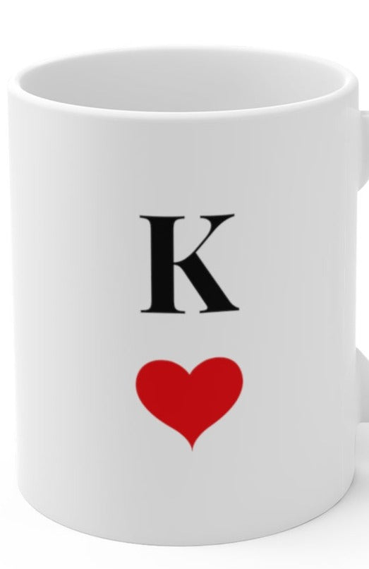 King of Hearts Ceramic Mugs (11oz\15oz\20oz) - 11oz / White - Mug by GTA Desi Store
