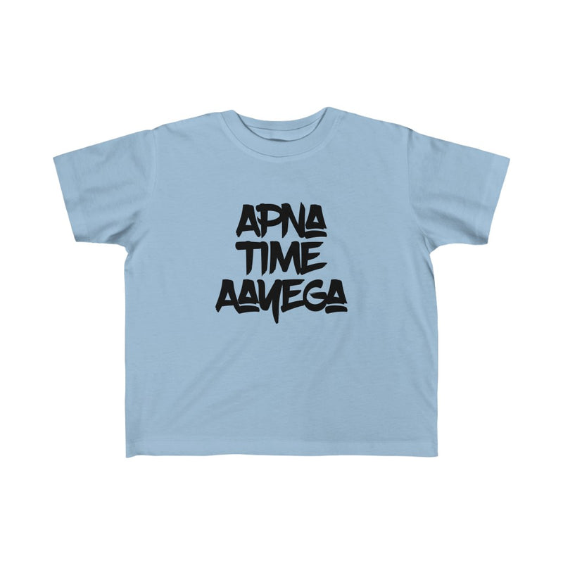 Apna Time Aayega Desi Kid's T-shirt Fine Jersey - Light Blue / 2T - Kids clothes by GTA Desi Store