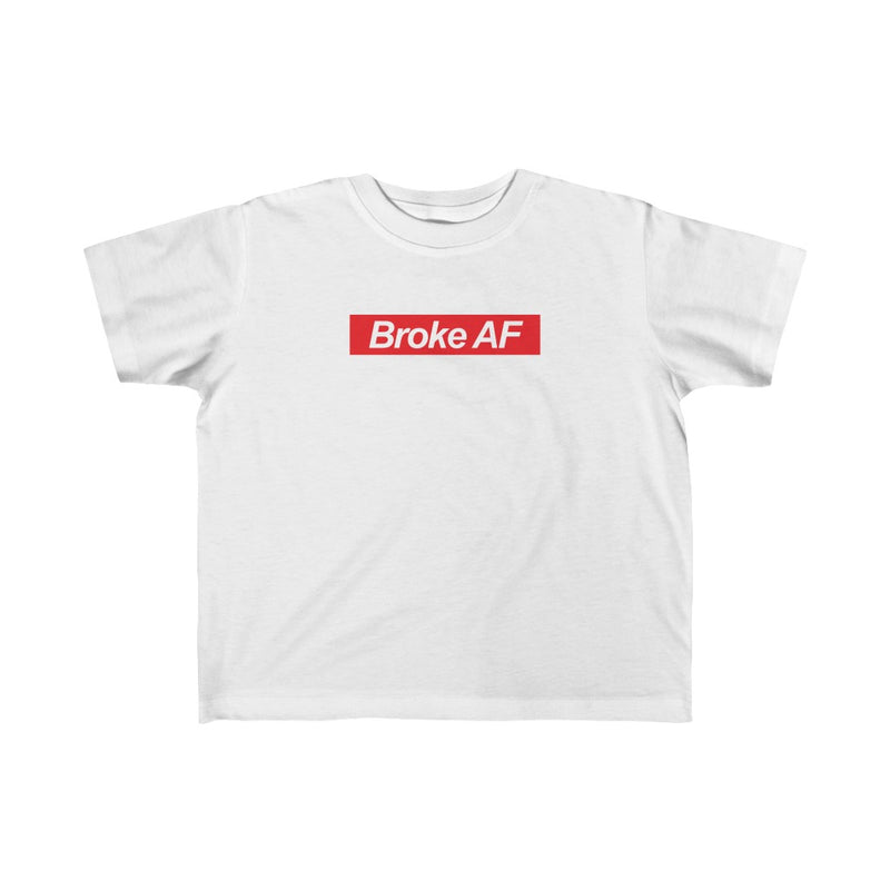 Broke AF Kid's Fine Jersey Tee - White / 2T - Kids clothes by GTA Desi Store