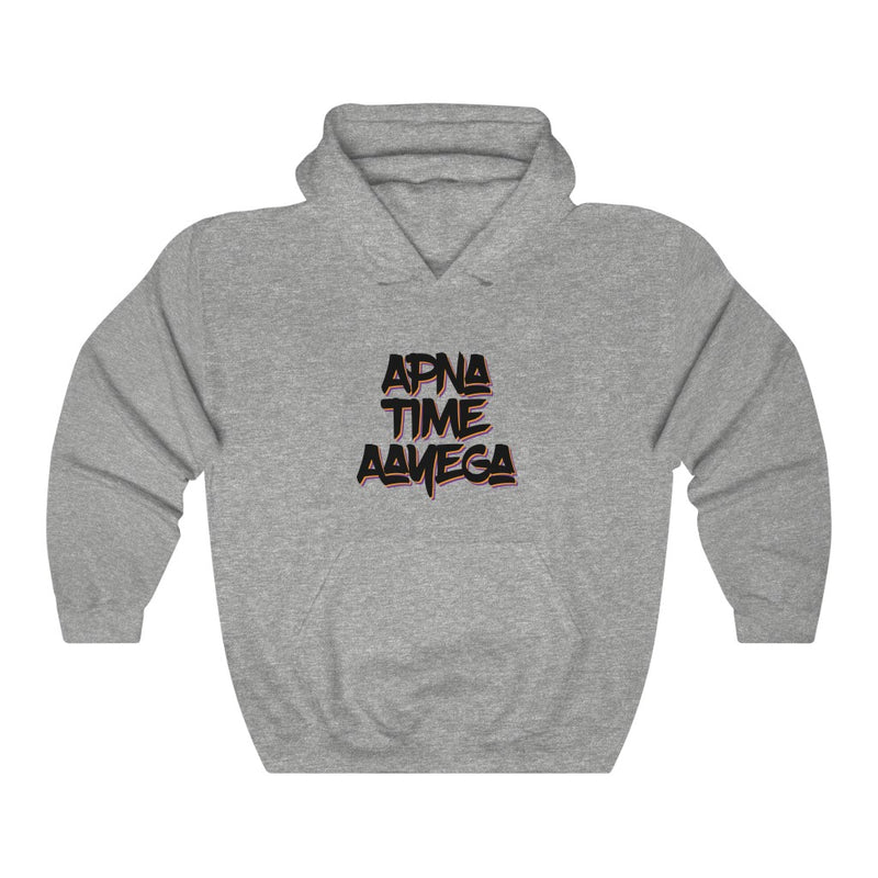 Apna Time Aayega Unisex Heavy Blend™ Hooded Sweatshirt - Sport Grey / S - Hoodie by GTA Desi Store