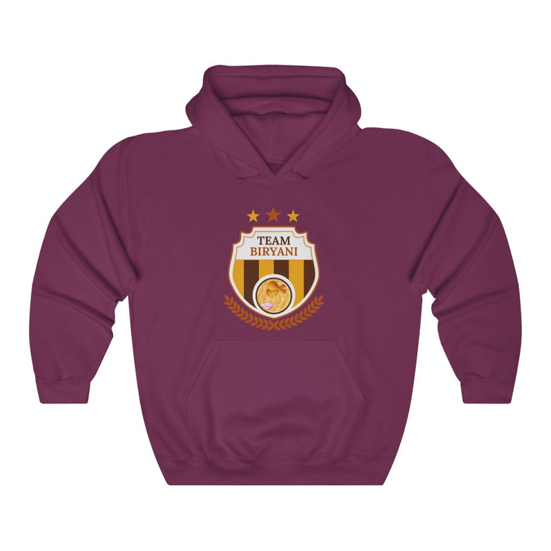 Team Biryani Unisex Heavy Blend™ Hooded Sweatshirt - Maroon / S - Hoodie by GTA Desi Store