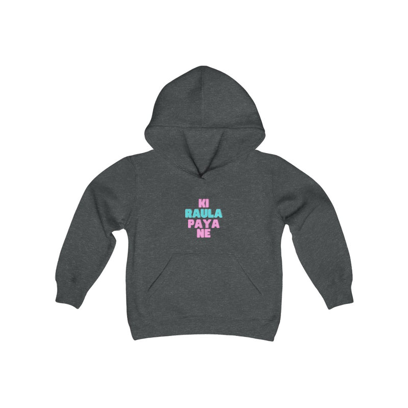 Ki Raula Paya Ne Youth Heavy Blend Hooded Sweatshirt - Dark Heather / XS - Kids clothes by GTA Desi Store