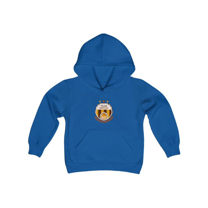 Team Biryani Youth Heavy Blend Hooded Sweatshirt - Royal / XS - Kids clothes by GTA Desi Store