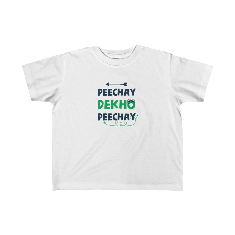 Peechay Dekho Peechay Kid's Fine Jersey Tee - White / 2T - Kids clothes by GTA Desi Store