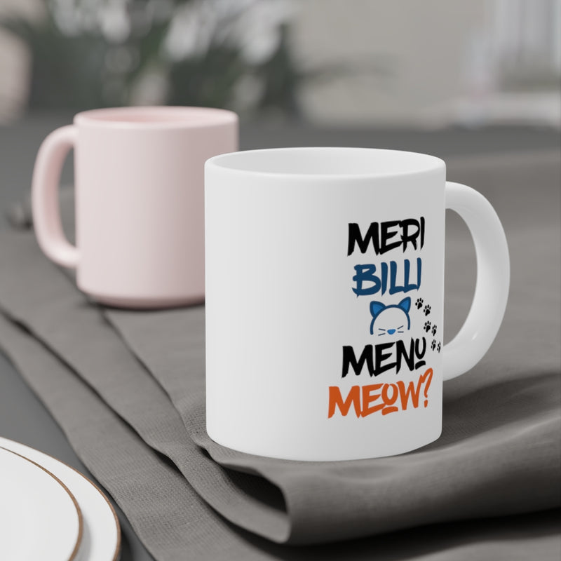 Meri Billi Menu Meow Ceramic Mugs (11oz\15oz\20oz) - Mug by GTA Desi Store