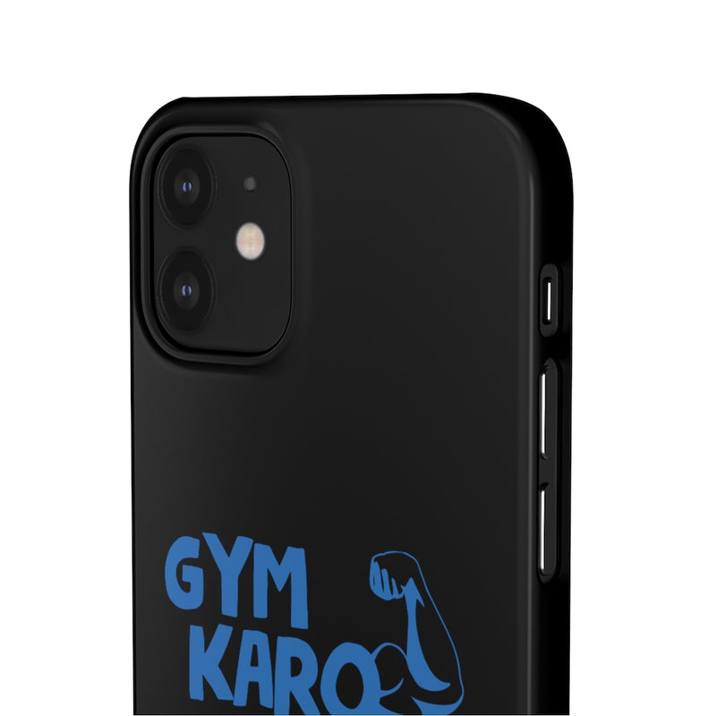 Gym Karo Pyar Nahin Snap Cases iPhone or Samsung - iPhone 12 Mini / Glossy - Phone Case by GTA Desi Store