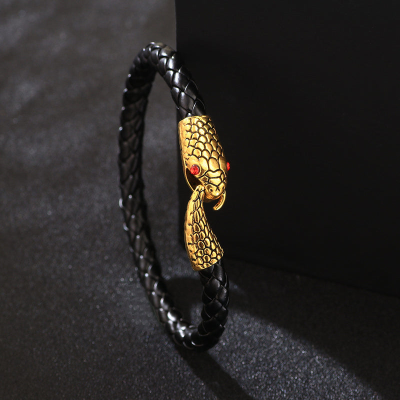 Men's Snake Cowhide Bracelet - Accessories by GTA Desi Store