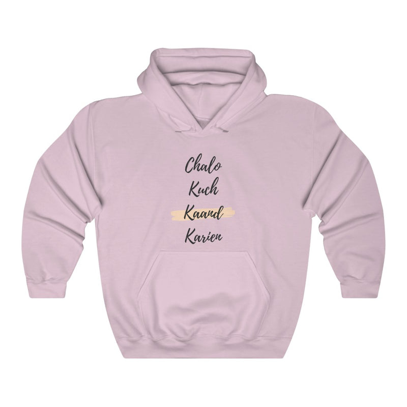Chalo Kuch Kaand Karien Unisex Heavy Blend™ Hooded Sweatshirt - Light Pink / S - Hoodie by GTA Desi Store