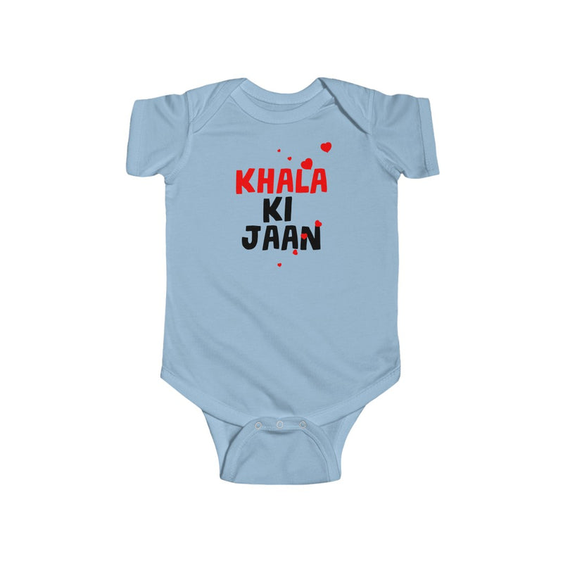 Khala Ki Jaan Infant Short Sleeve Fine Jersey Bodysuit - Light Blue / NB - Kids clothes by GTA Desi Store