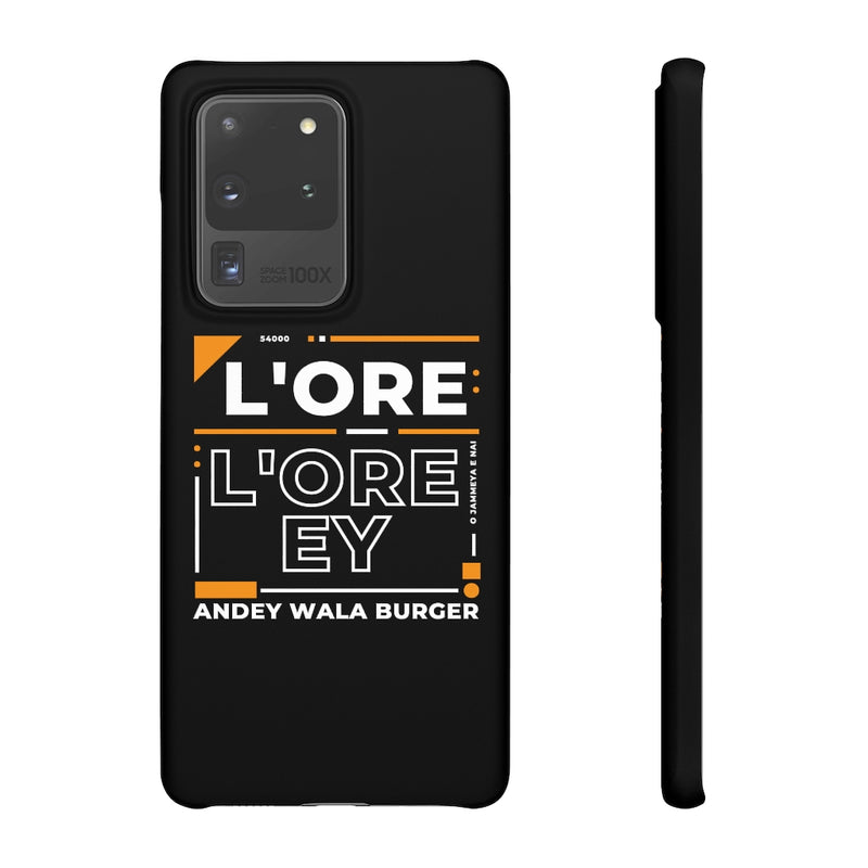 L'ore L'ore Ey Andey Wala Burger Jammeya E Nai Snap Cases iPhone or Samsung - Phone Case by GTA Desi Store