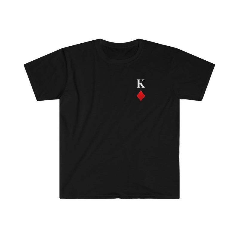 King of Hearts, Clubs, Diamonds, Spades Unisex Softstyle T-shirt - Shirts & Tops by GTA Desi Store