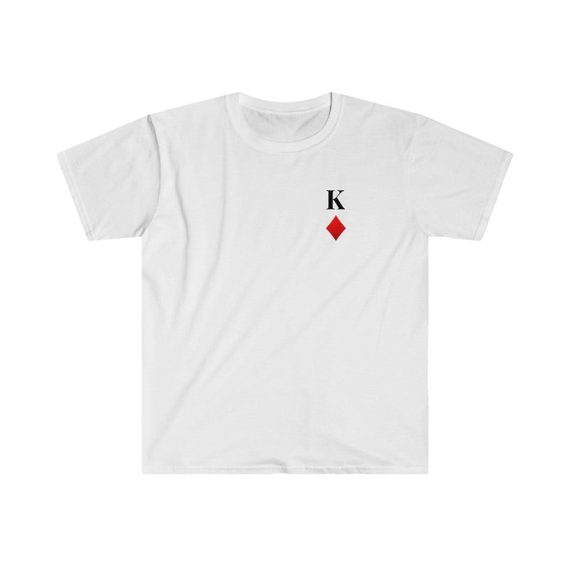 King of Hearts, Clubs, Diamonds, Spades Unisex Softstyle T-shirt - Shirts & Tops by GTA Desi Store