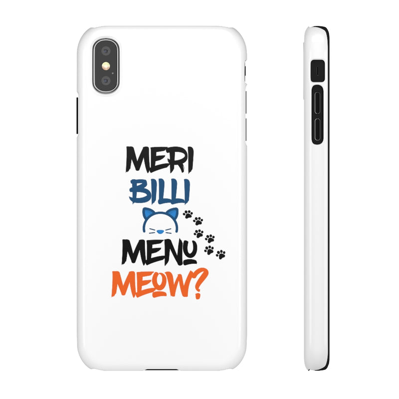 Meri Billi Menu Meow Snap Cases iPhone or Samsung - Phone Case by GTA Desi Store