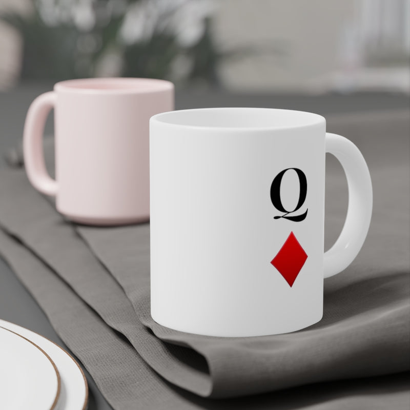 Queen of Diamonds Ceramic Mugs (11oz\15oz\20oz) - Mug by GTA Desi Store