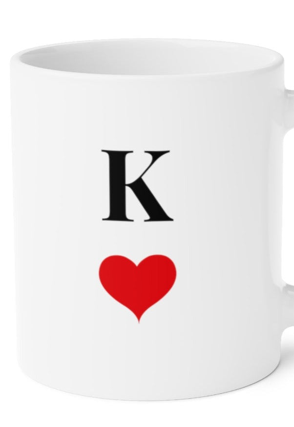 King of Hearts Ceramic Mugs (11oz\15oz\20oz) - 20oz / White - Mug by GTA Desi Store