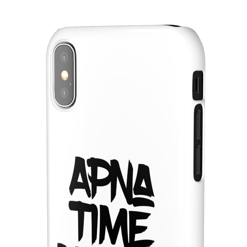 Apna Time Aayega Snap Cases iPhone or Samsung - iPhone XS / Glossy - Phone Case by GTA Desi Store